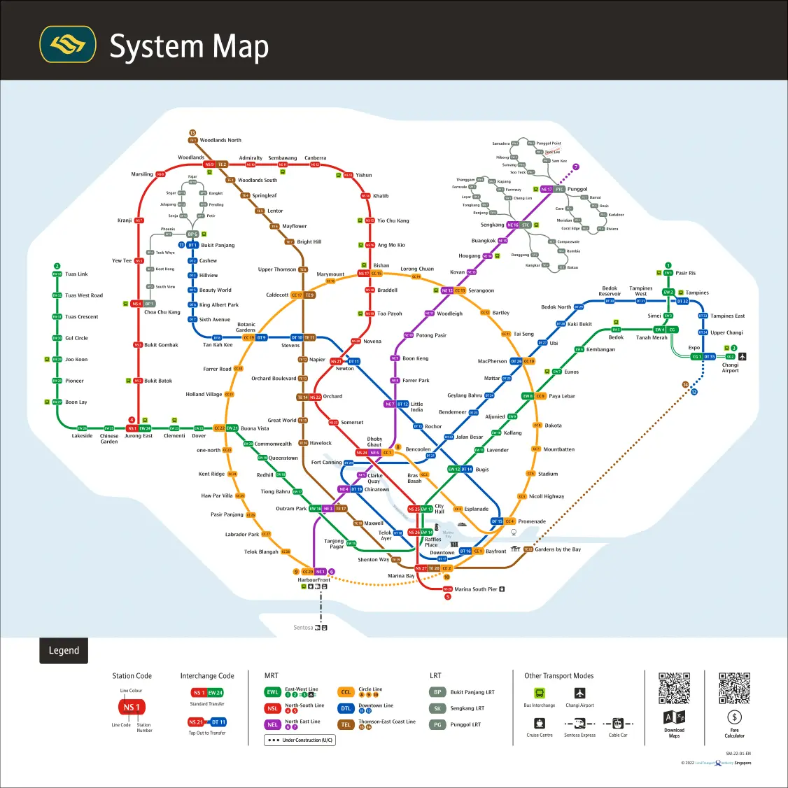 Singapore MRT map 2024